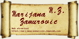 Marijana Zamurović vizit kartica